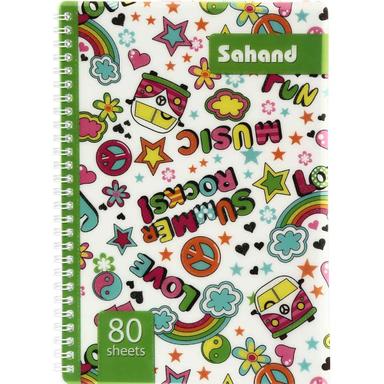 دفتر زبان چهار خط 80 برگ سهند طرح تابستان کد 11709D product image
