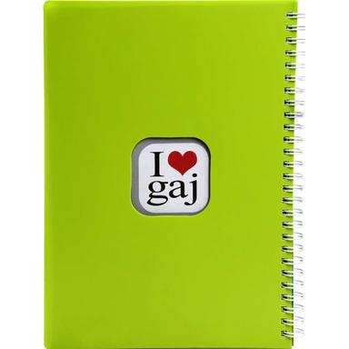 دفتر سیمی 80 برگ گاجکو طرح I Love Gaj - قطع وزیری product image