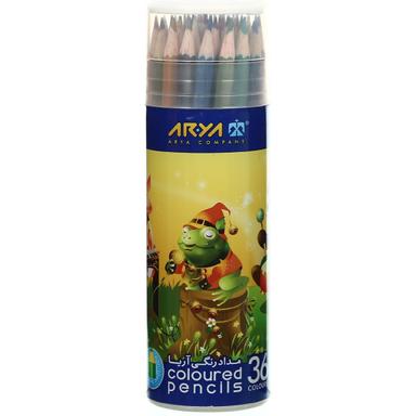 مداد رنگی 36 رنگ آریا جعبه استوانه ای product image