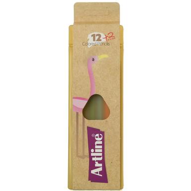 مداد رنگی 2+12 رنگ آرت لاین مدل مثلثی جعبه پلاستیکی product image