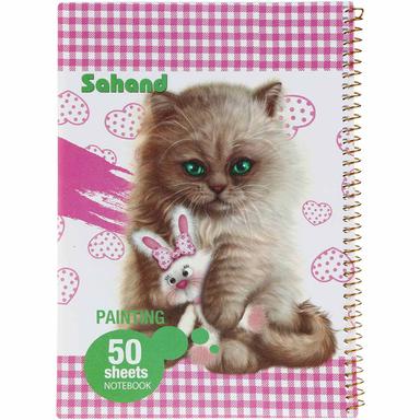 دفتر نقاشی سیمی 50 برگ سهند طرح پیشی کوچولو کد 11705P product image